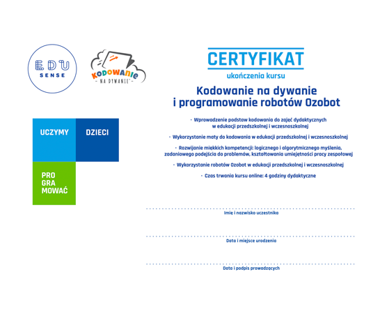Kodowanie na dywanie i programowanie robotów Ozobot