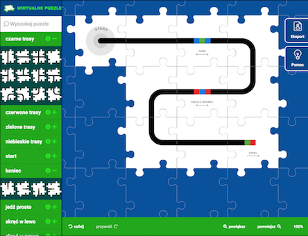 Wirtualny symulator robota i puzzli